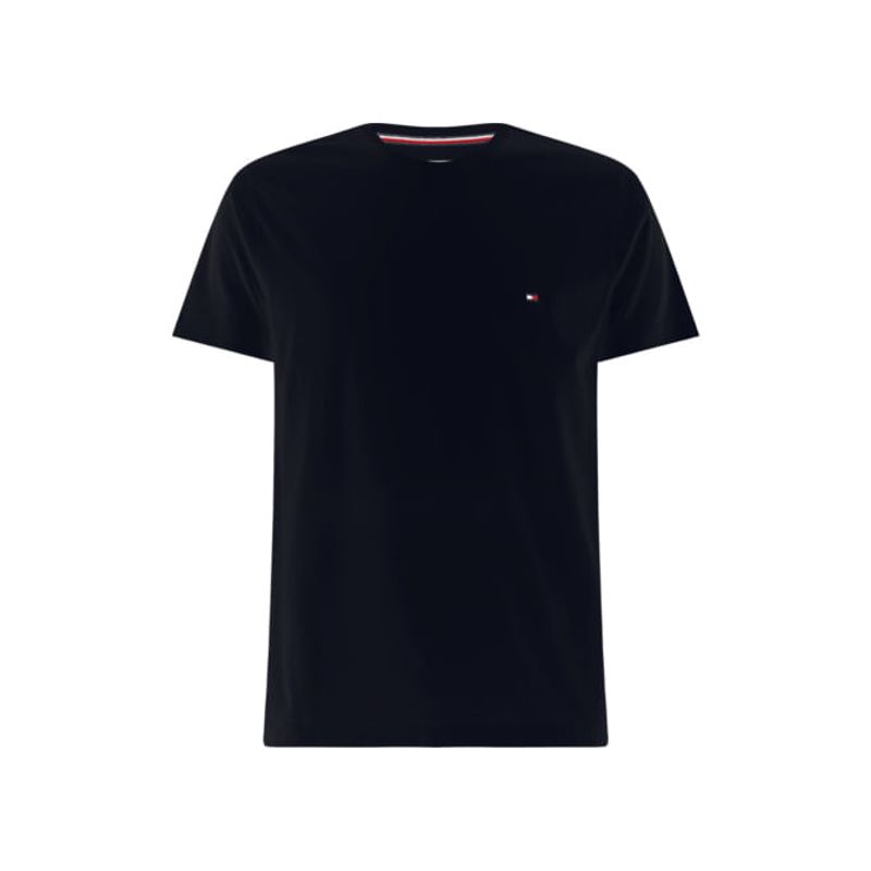 TOMMY HILFIGER - Camiseta Azul Oscuro Slim Fit Esencial Para Hombre Tommy Hilfiger