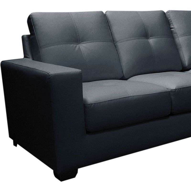 GENERICO - Muebles de Sala en l para living sala de estar en color negro