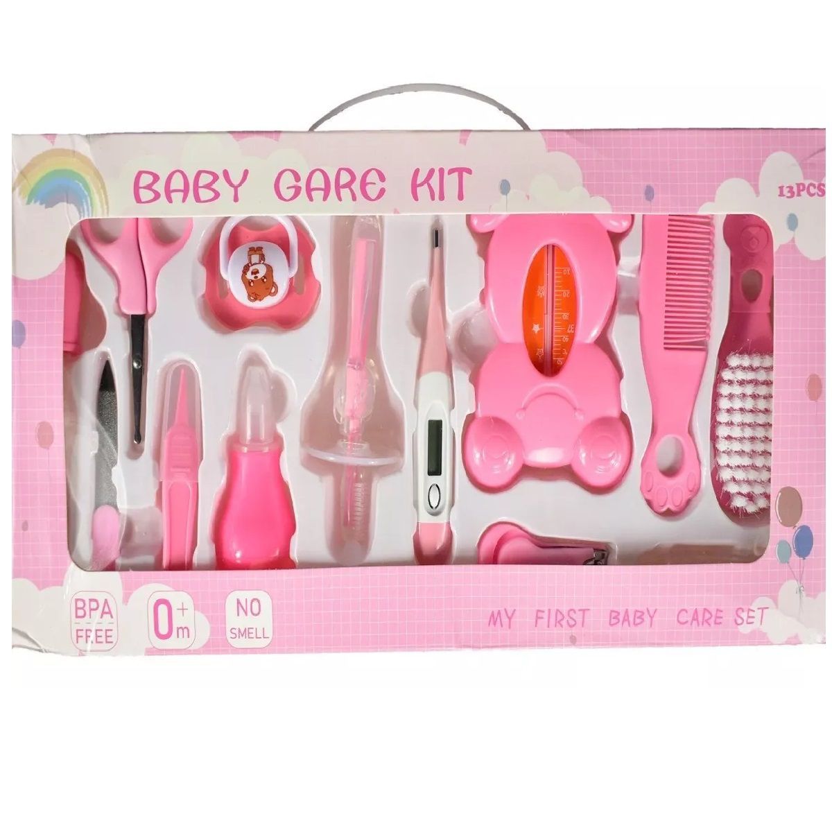 MUNDO BEBE - Set de cuidado Kit de aseo bebe enfermería niña X 13 PIEZAS