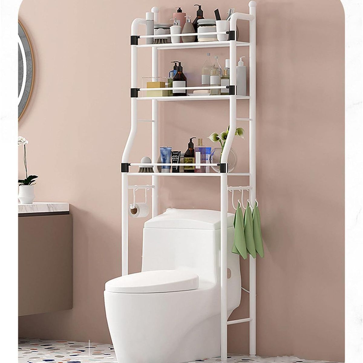 ONE PIXEL - Organizador Para Baño Estante De Almacenamiento Blanco Multifuncional