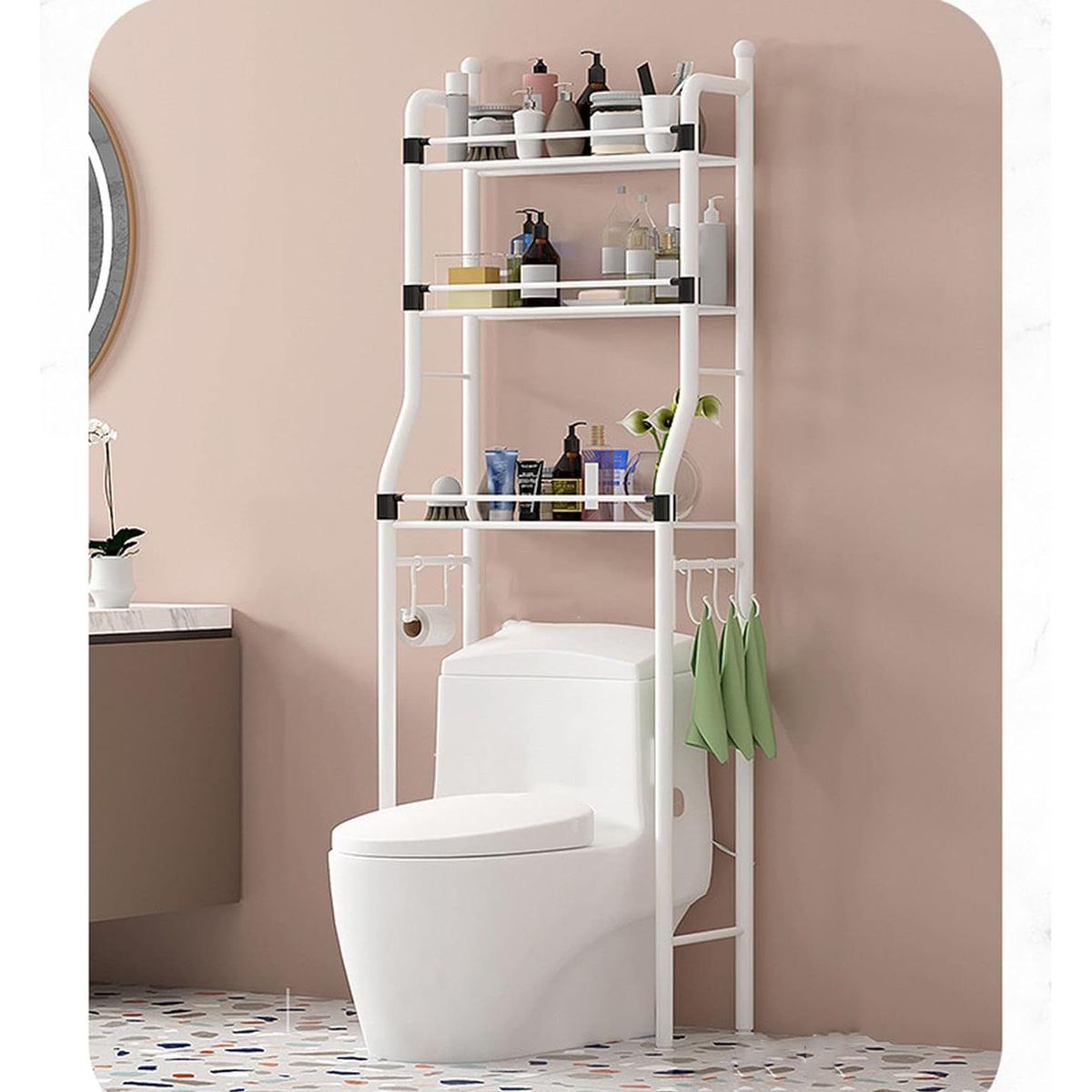 ONE PIXEL - Organizador Para Baño Estante De Almacenamiento Blanco Multifuncional