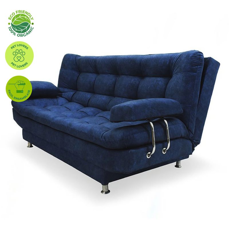GENERICO - Sofá cama moltochic 3 posiciones c/b amigable con las mascotas azul