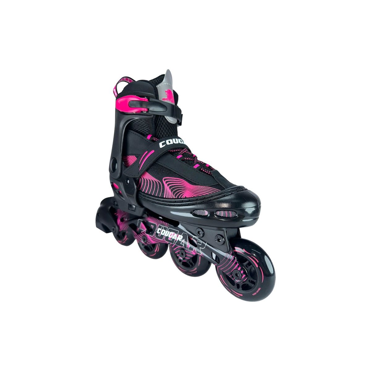 COUGAR - Patines En Linea Semiprofesionales Cougar MZS833LG M 34 Ajustables a 37 Fucsia