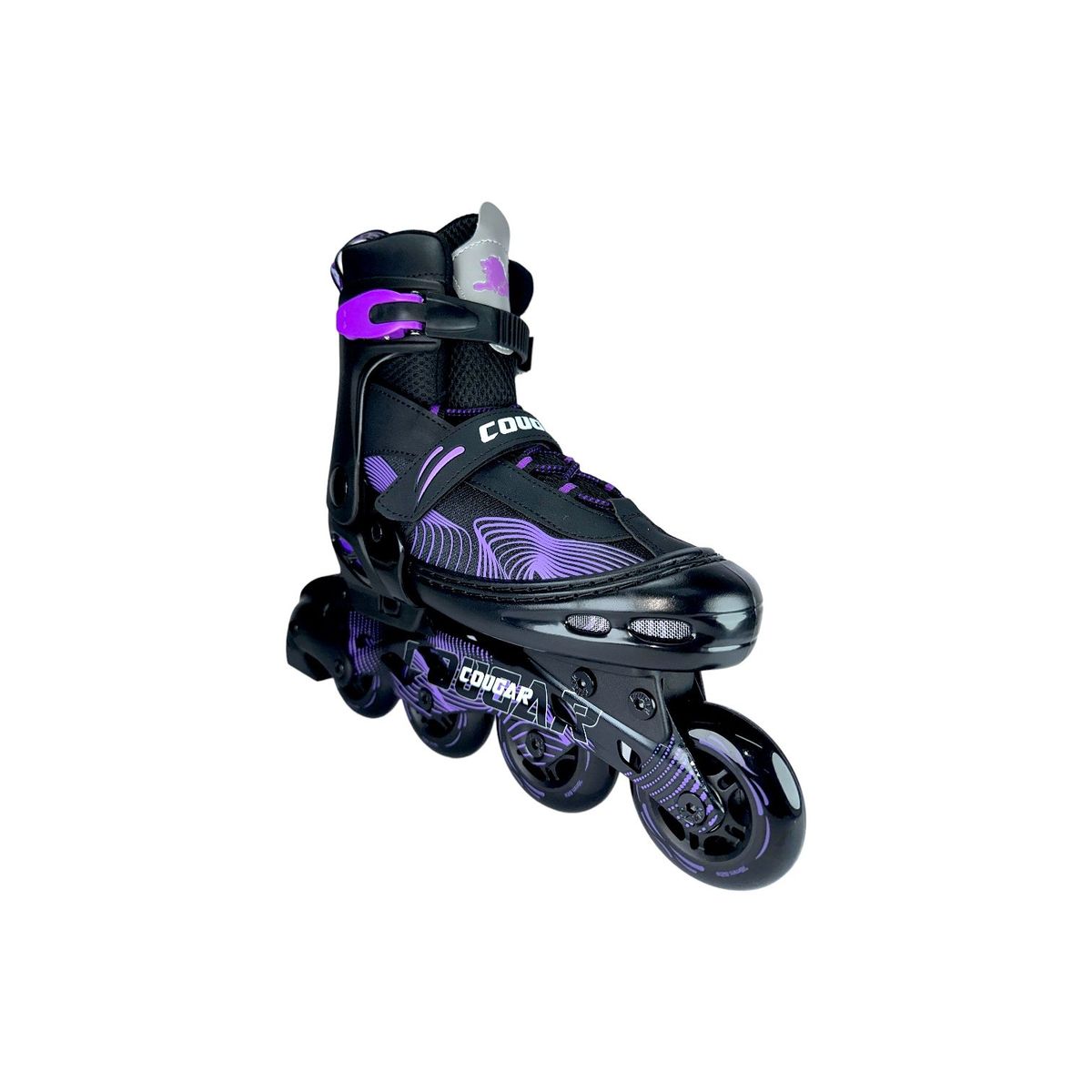 COUGAR - Patines En Linea Semiprofesionales Cougar MZS833LG M 34 Ajustables a 37 Morado