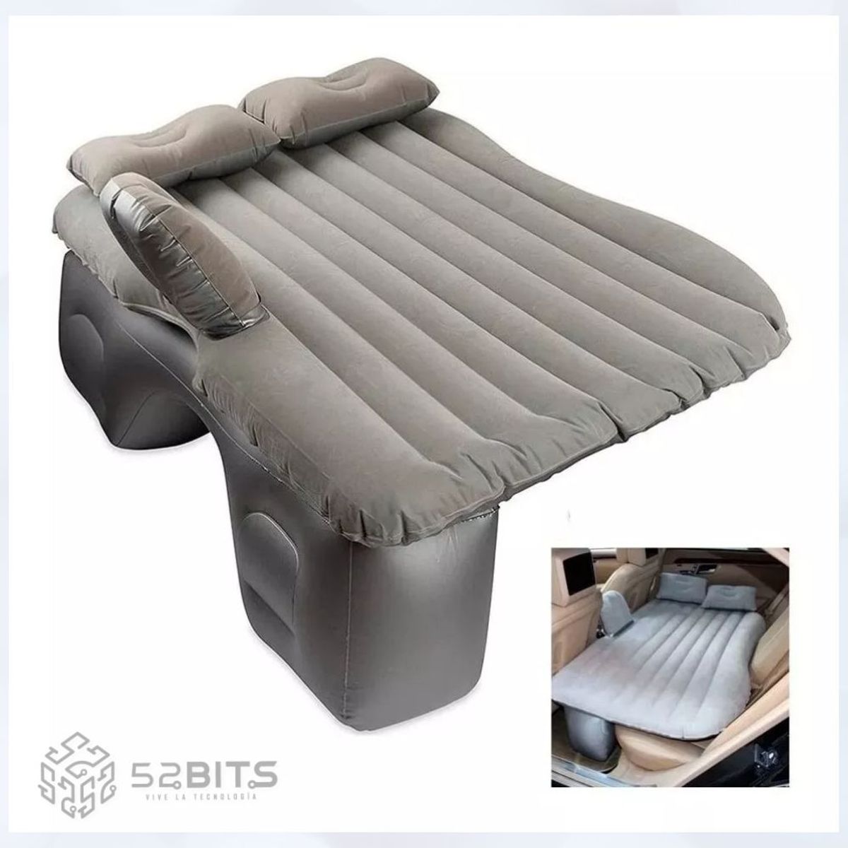 ONE PIXEL - Colchon Inflable Para Carro Cama De Viaje Asiento Trasero