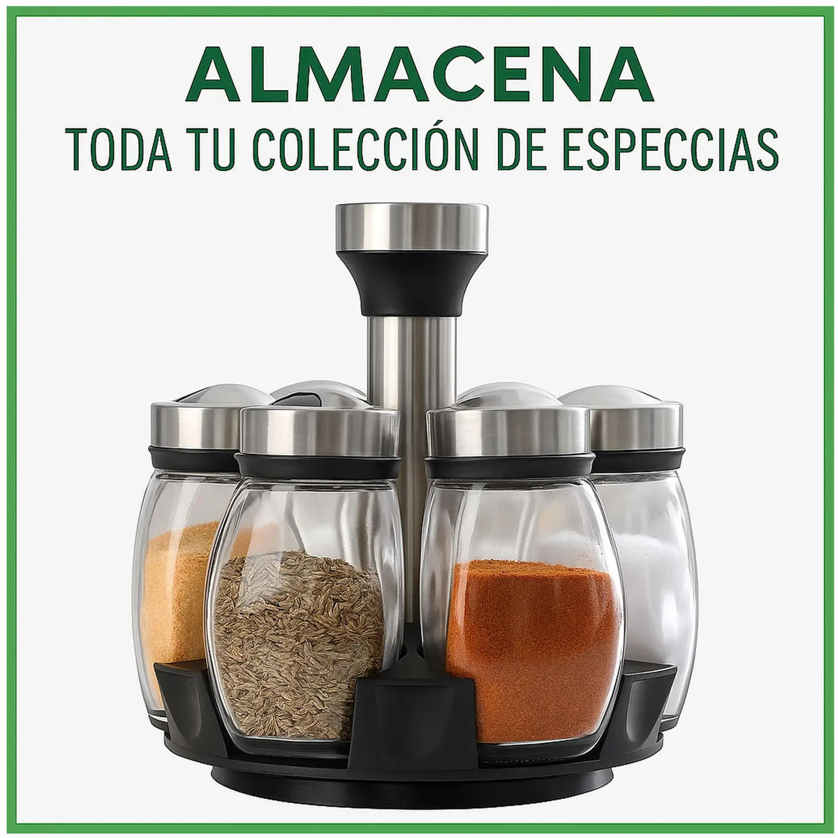 ONE PIXEL - Condimentero Giratorio Para Especias Organizador Cocina X6