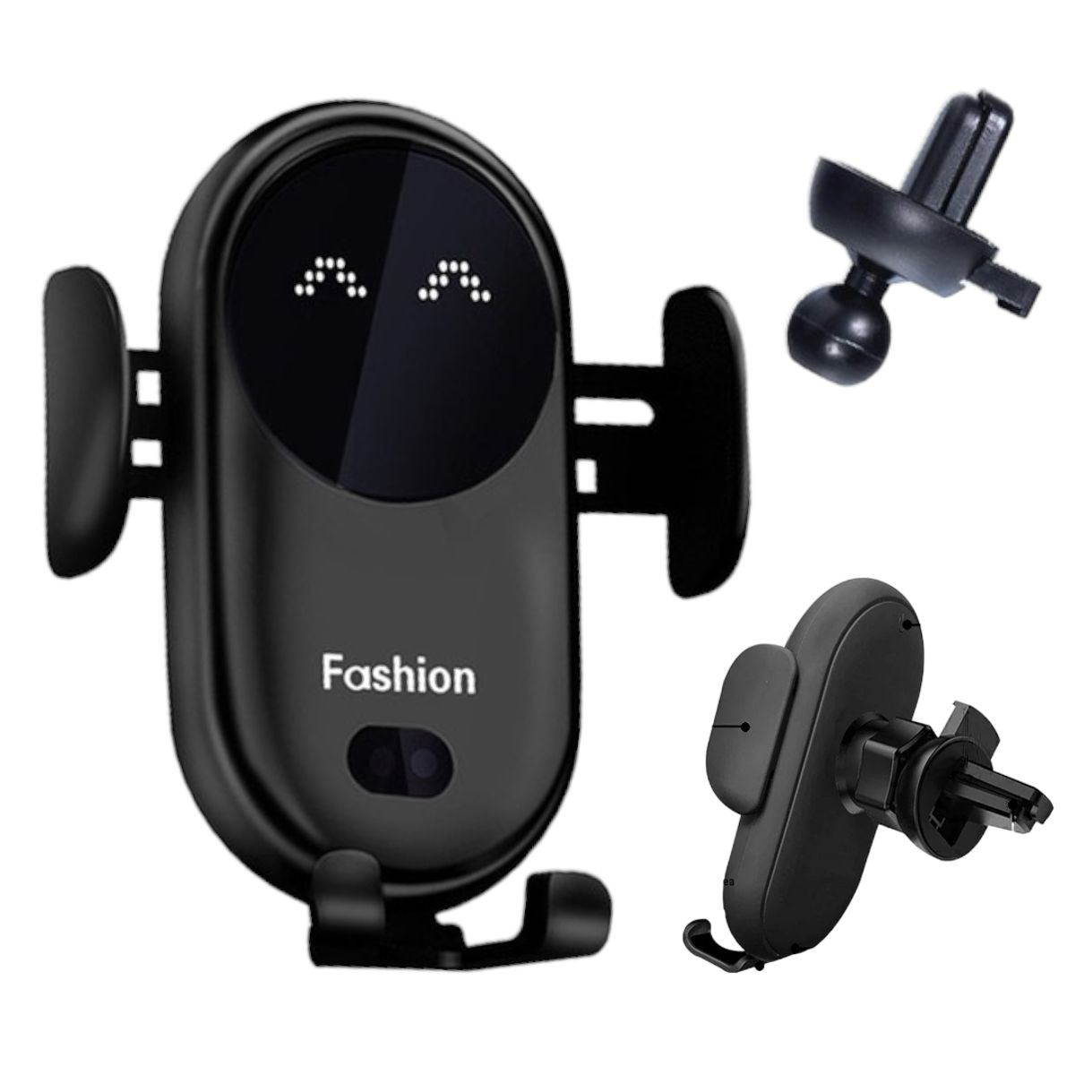 GENERICO - Cargador Inalámbrico 30w Qi Con Clip Para Rejilla De Carro - Negro