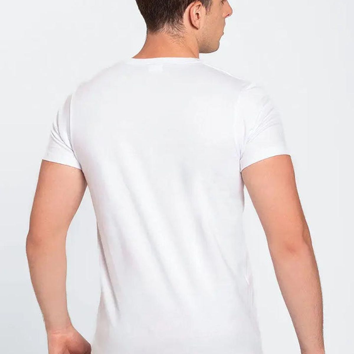 DIANE & GEORDI - Camiseta cuello V (4901) - Blanco