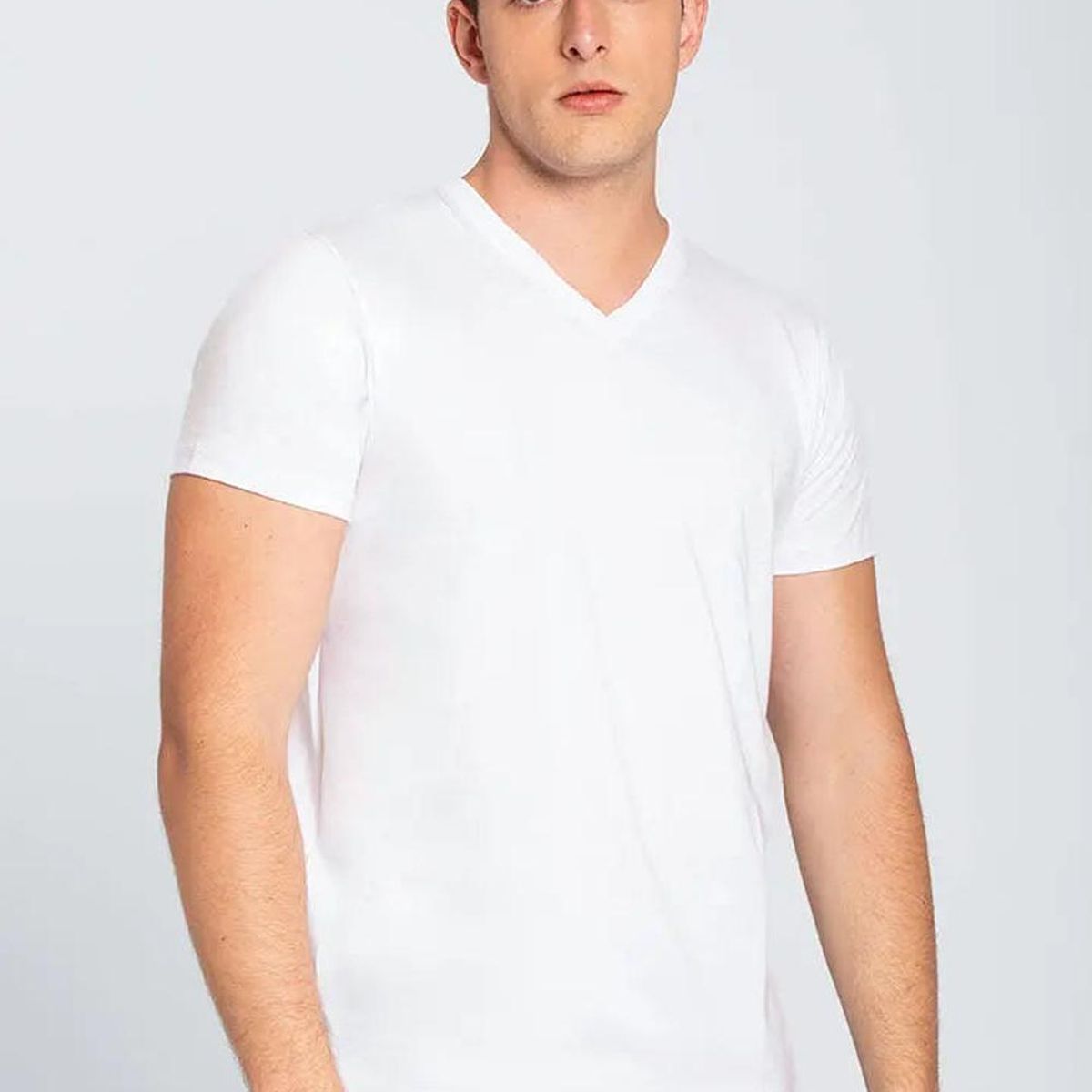 DIANE & GEORDI - Camiseta cuello V (4901) - Blanco