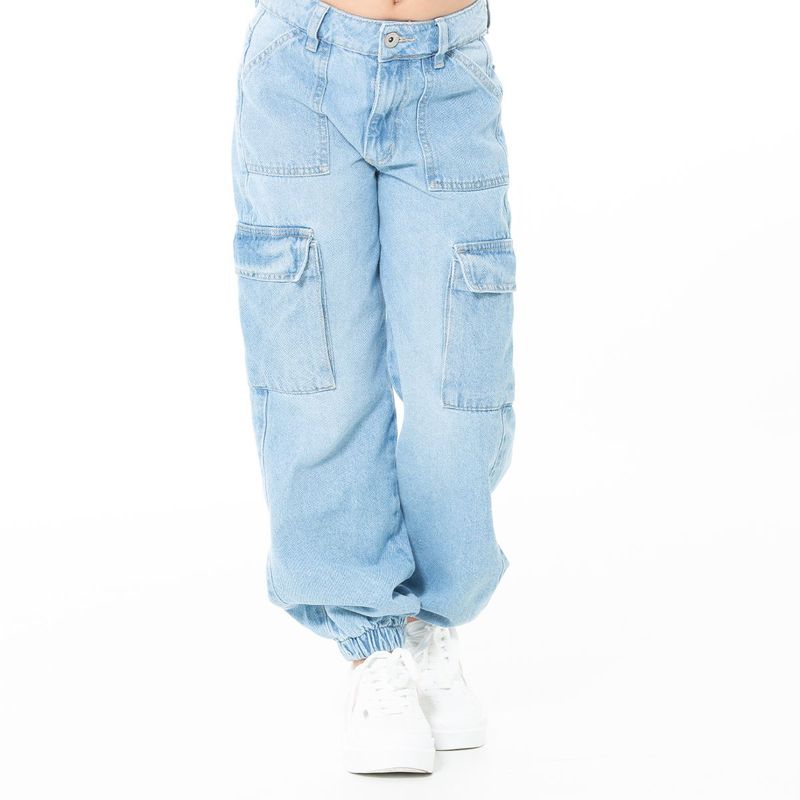NAUTY BLUE - Jogger cargo para niñas NAUTY BLUE 19351.