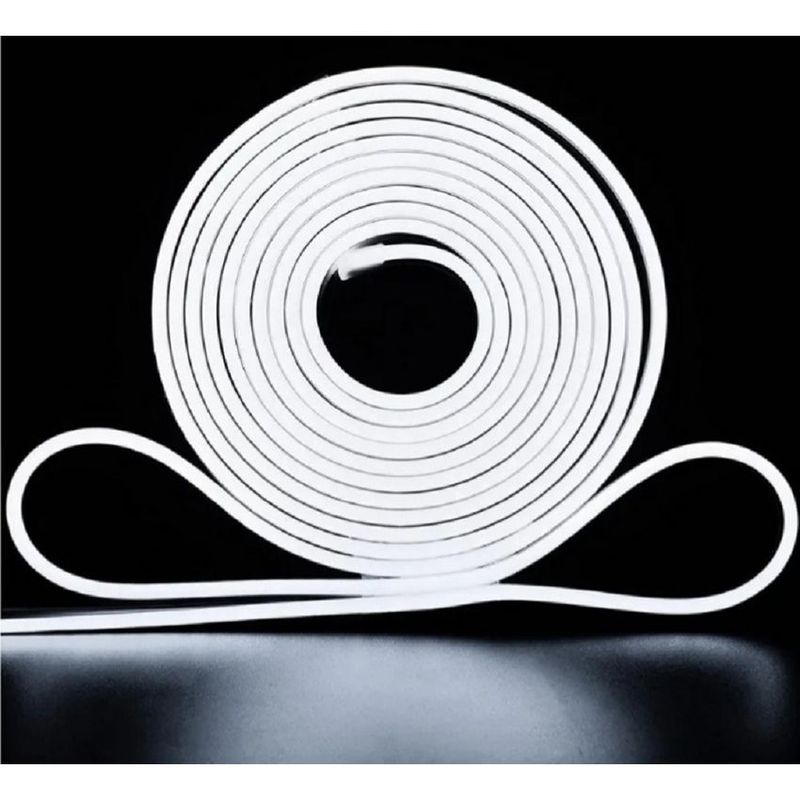 UNIVERSAL - Cinta neon led 5m flexible 12voltios color blancoAdaptador
