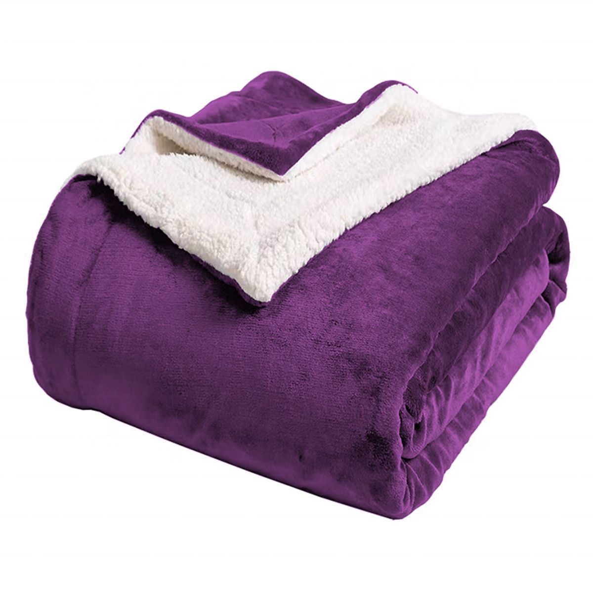 GENERICO - Cobija Termica Ovejera Cama doble y Semi 190X220 - Morado