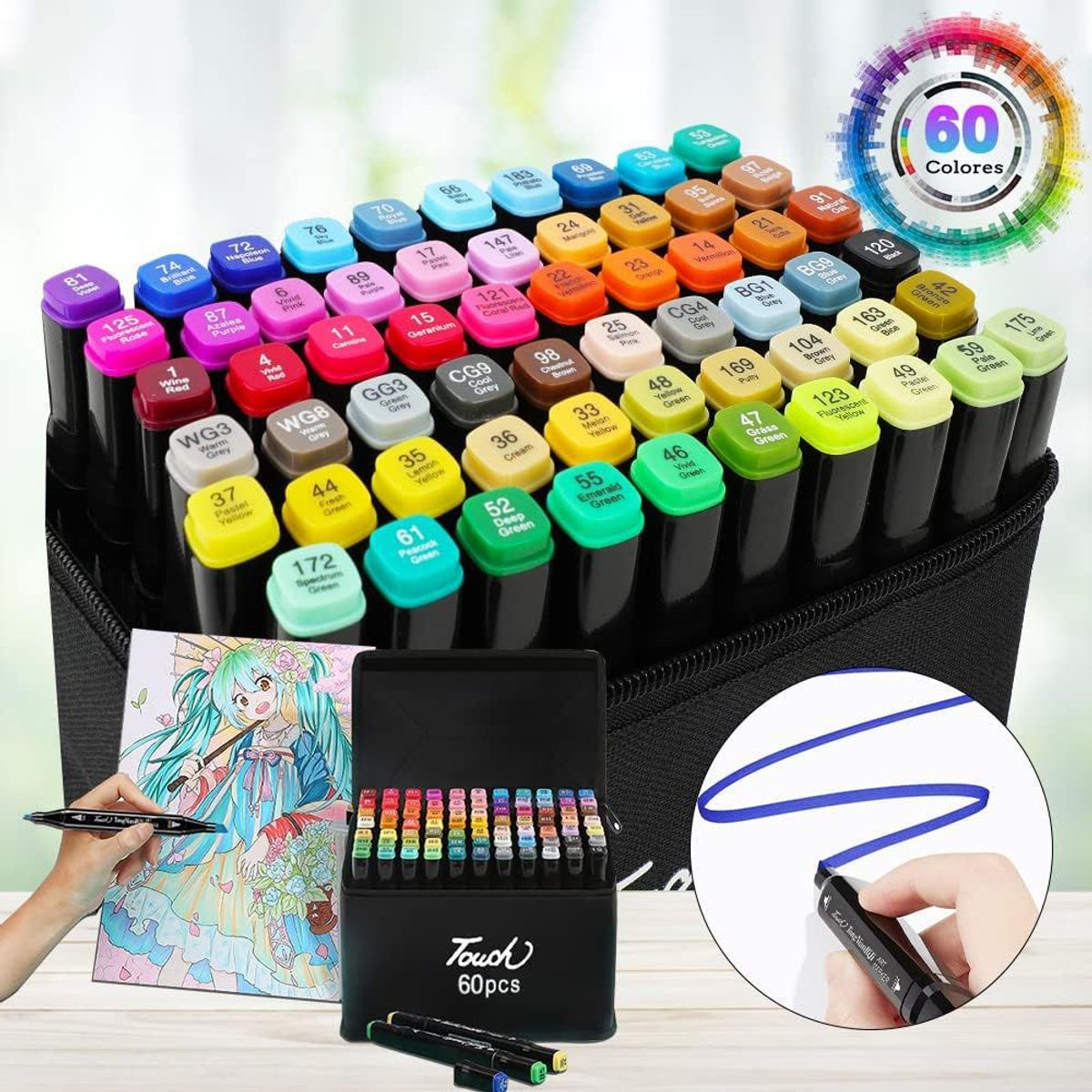 GENERICO - Marcadores Doble Punta Set 60