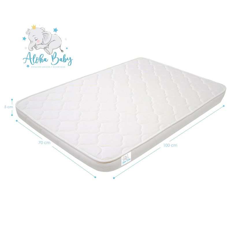 ALOHA BABY - Colchoneta para Corral Colecho de Bebe 100X70x5 Aloha Baby
