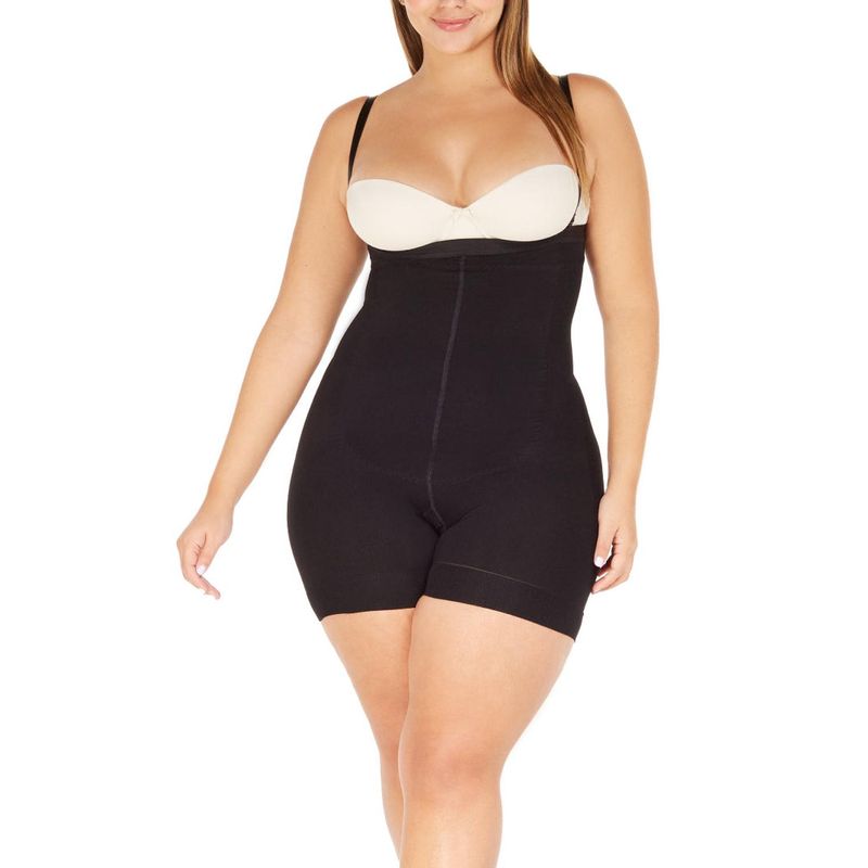 DIANE & GEORDI - Faja moldeadora short corto senos libres strapless SoftControl (2831) - Negro