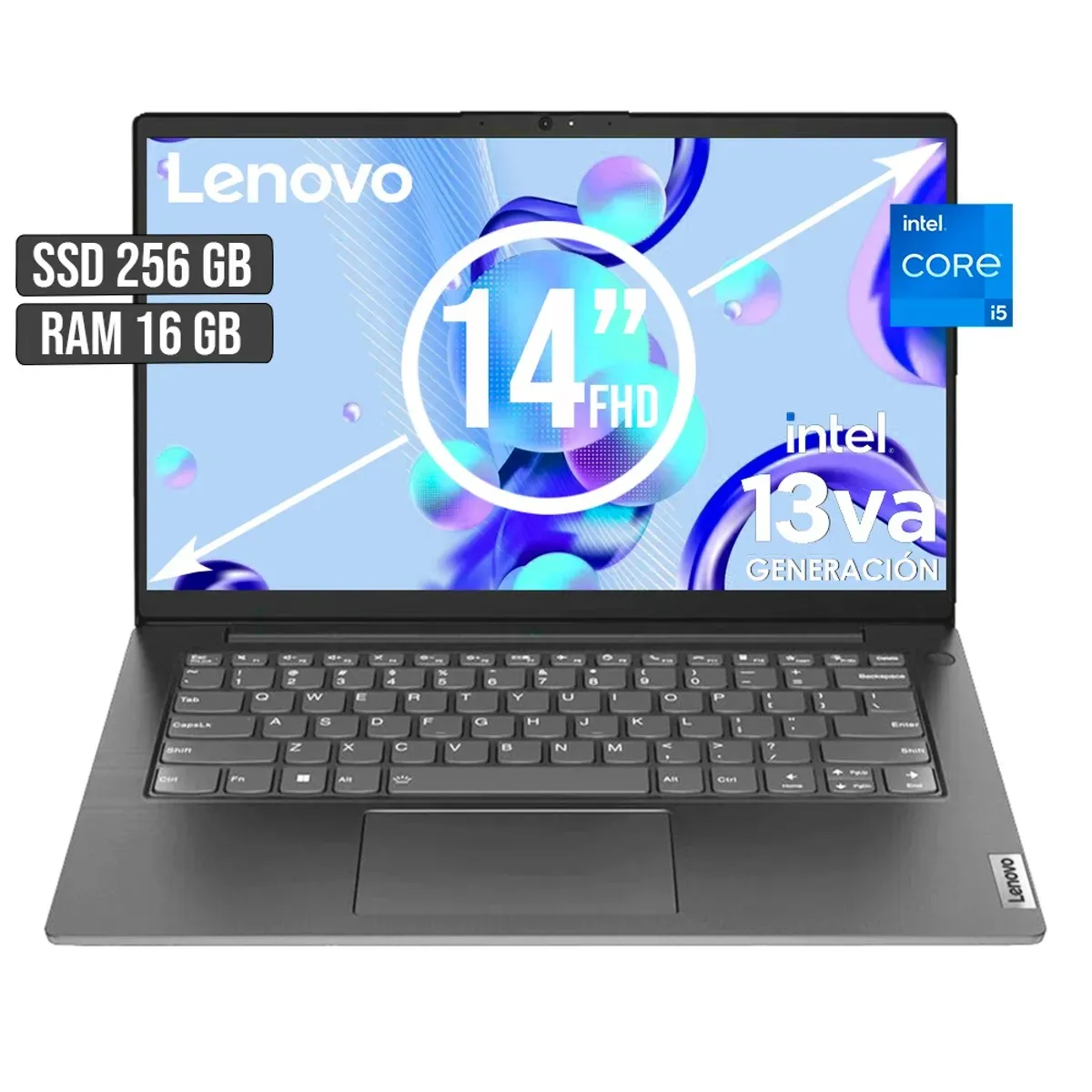 LENOVO - PORTATIL LENOVO INTEL CORE I5-13420H SSD 256GB RAM 16GB LED 14 FULL HD
