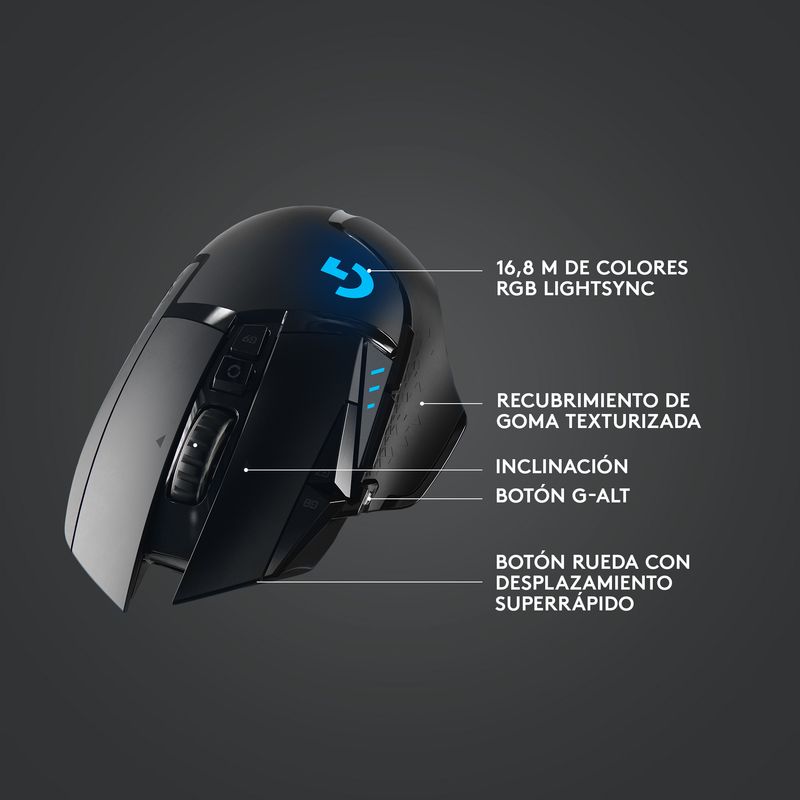 Mouse Gamer Inalámbrico Recargable Logitech G Ightspeed G502