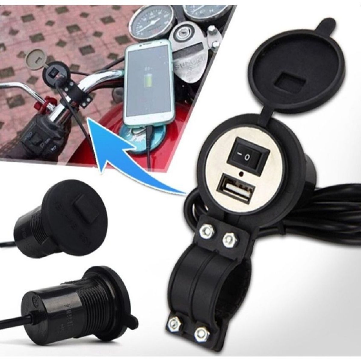 UNIVERSAL - No te quedes sin batería del celular cargador usb moto