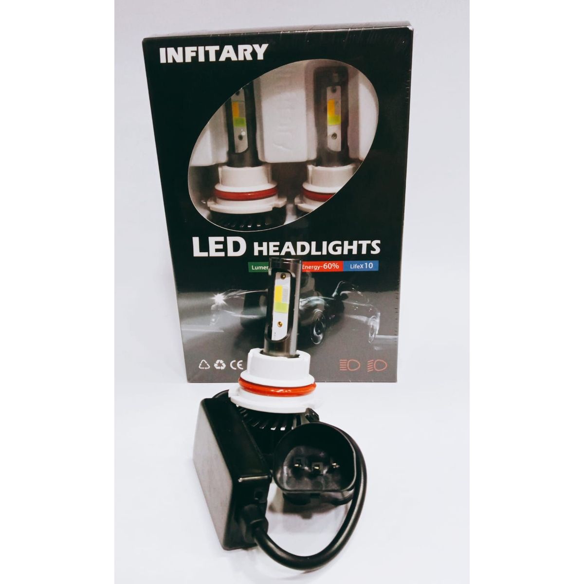 UNIVERSAL - Dos bombillos led hb5 luz blanca rompe niebla azul strober