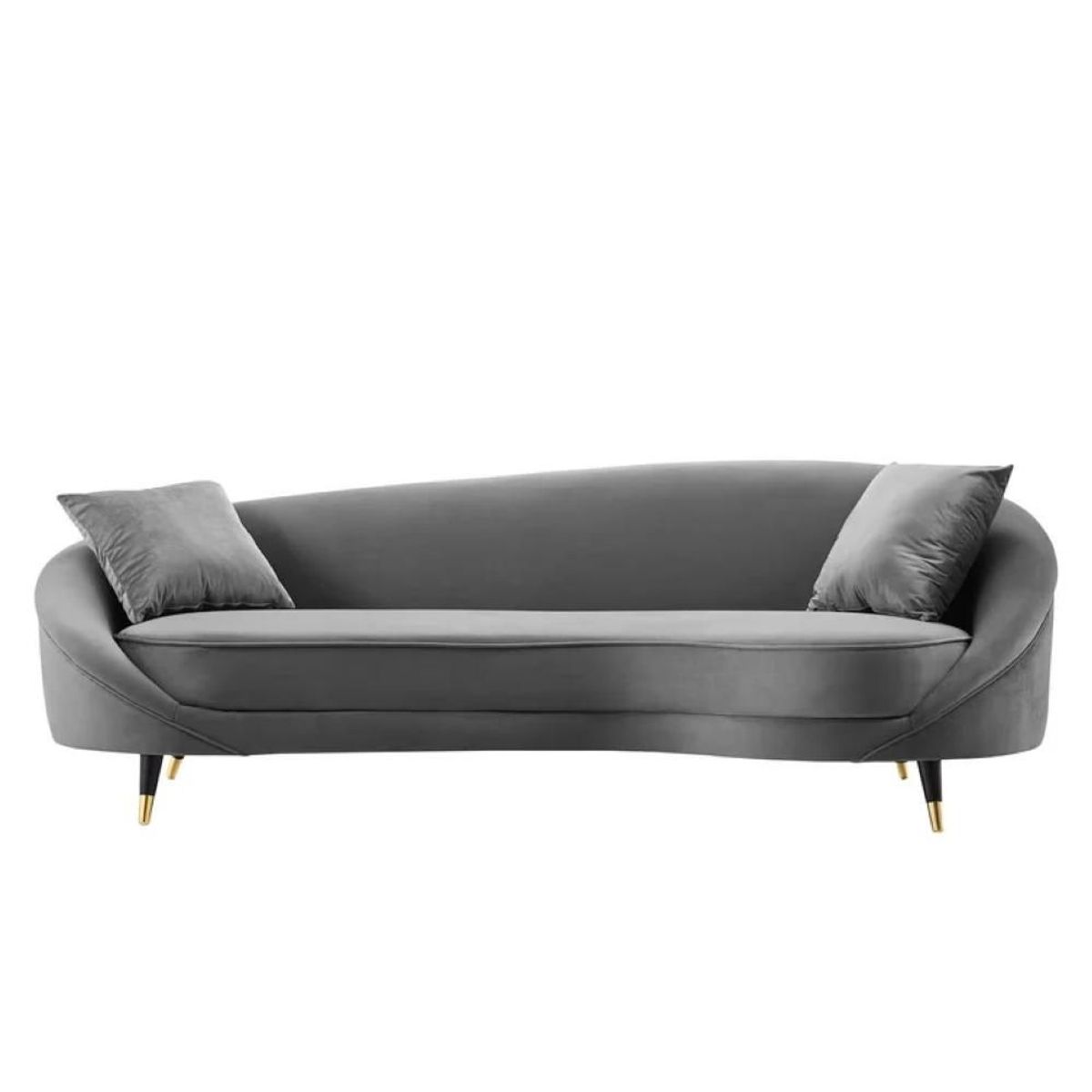 GENERICO - Sofa Freya 3 Puestos Terciopelo Gris 200X80x90