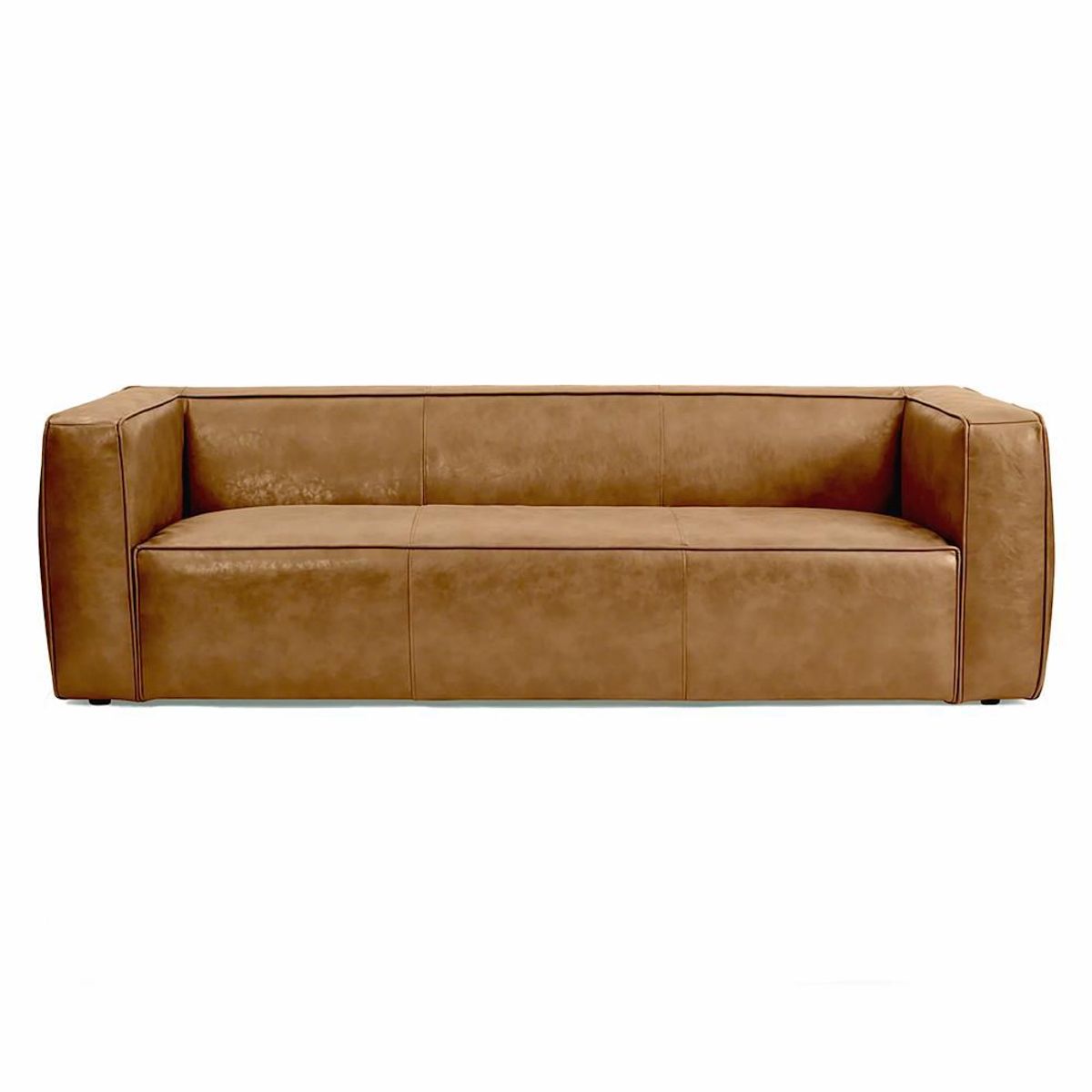 GENERICO - Sofa Rini 4 Puestos Cuero Vegano Color Miel