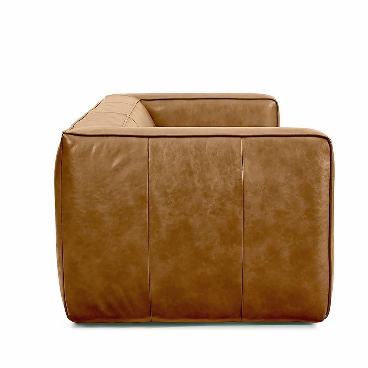 GENERICO - Sofa Rini 4 Puestos Cuero Vegano Color Miel