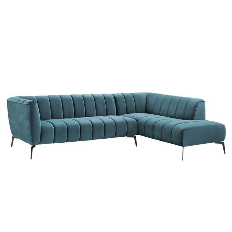 GENERICO - Esquinero Fuyu 240X 180 Terciopelo Verde Ocean
