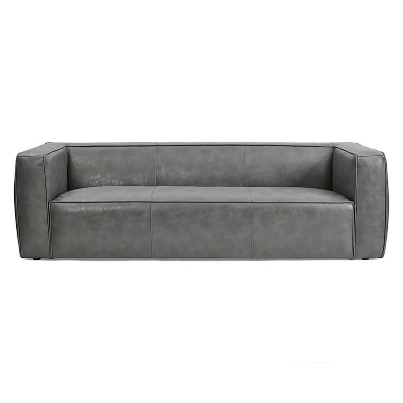GENERICO - Sofa Rini 4 Puestos Cuero Vegano Color Taupe