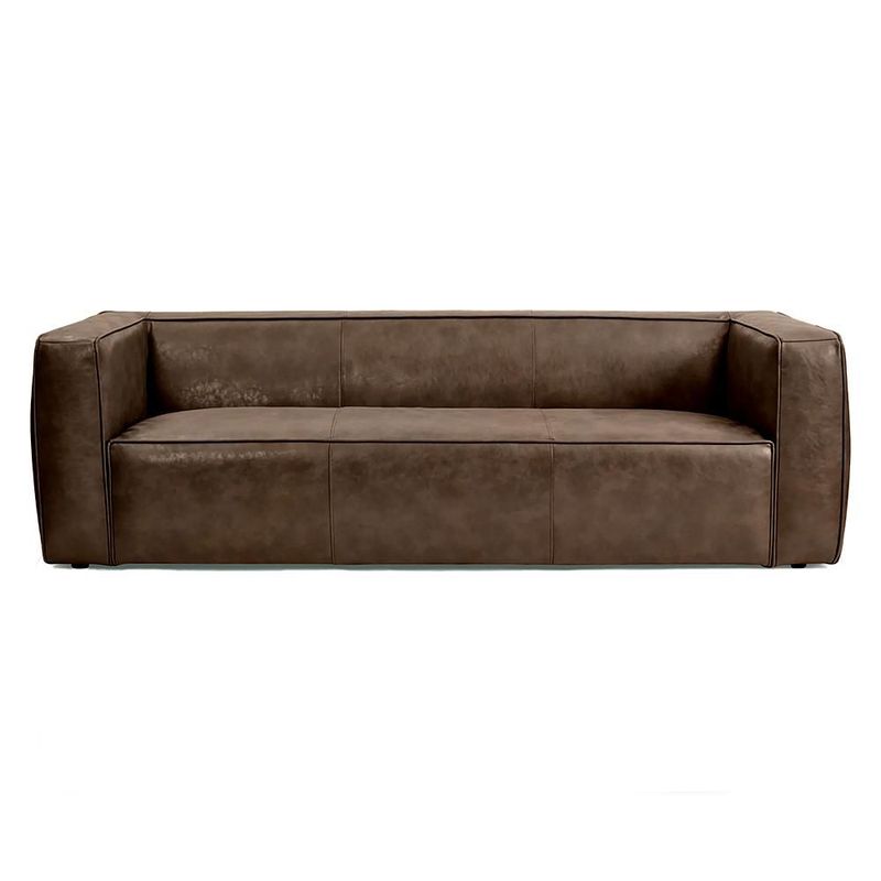 GENERICO - Sofa Rini 4 Puestos Cuero Vegano Color Cocoa