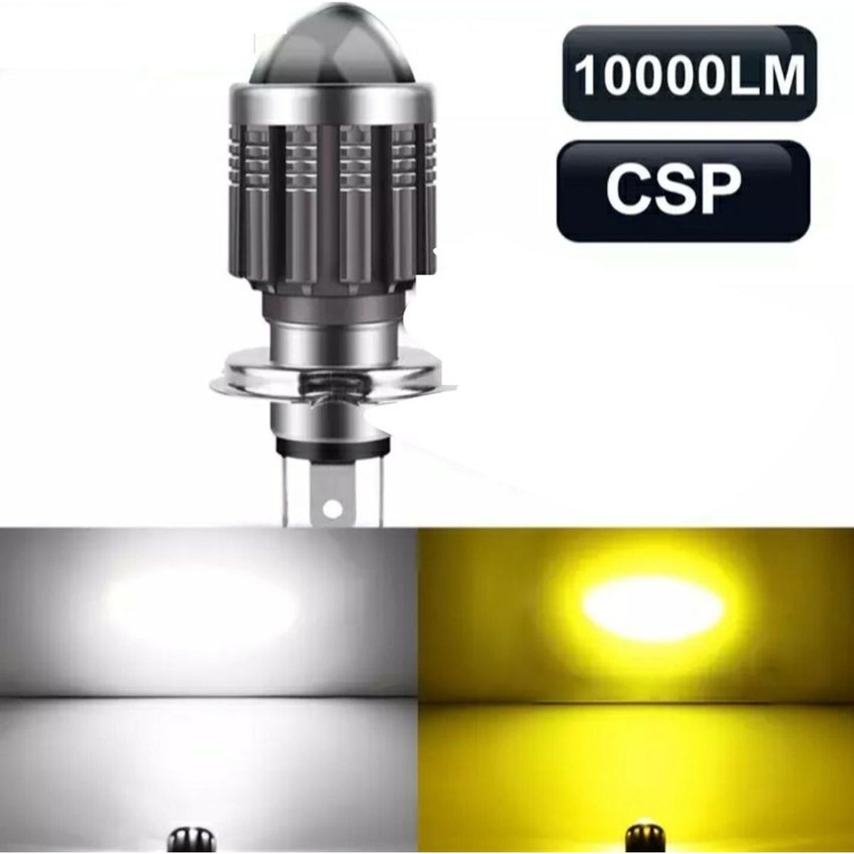 LEDMAX - Bombillo led h4 lupa ultra potente dual color 10.000 lumens