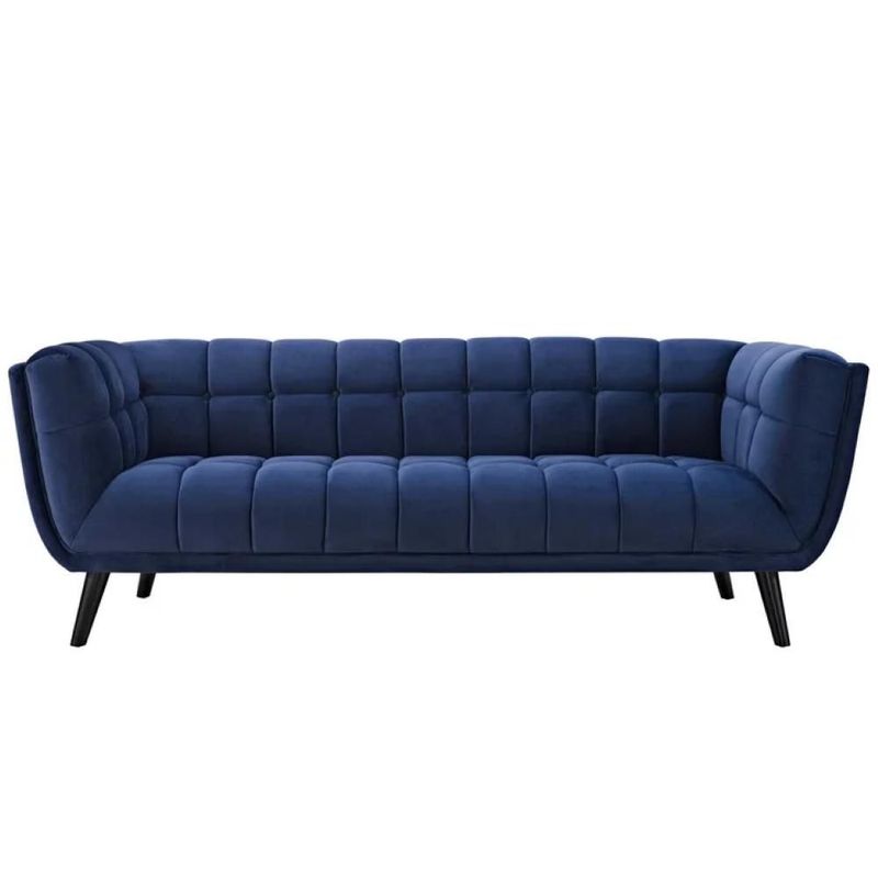 GENERICO - Sofa Haru 3 Puestos Tela Terciopelo Azul