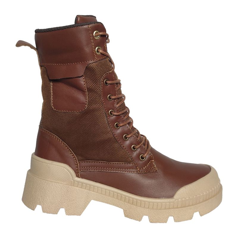 CALZADO CON ALTURA MONSERRATE - Botin en cuero para Mujer MoreLiber by Monserrate Ref Amalia Miel