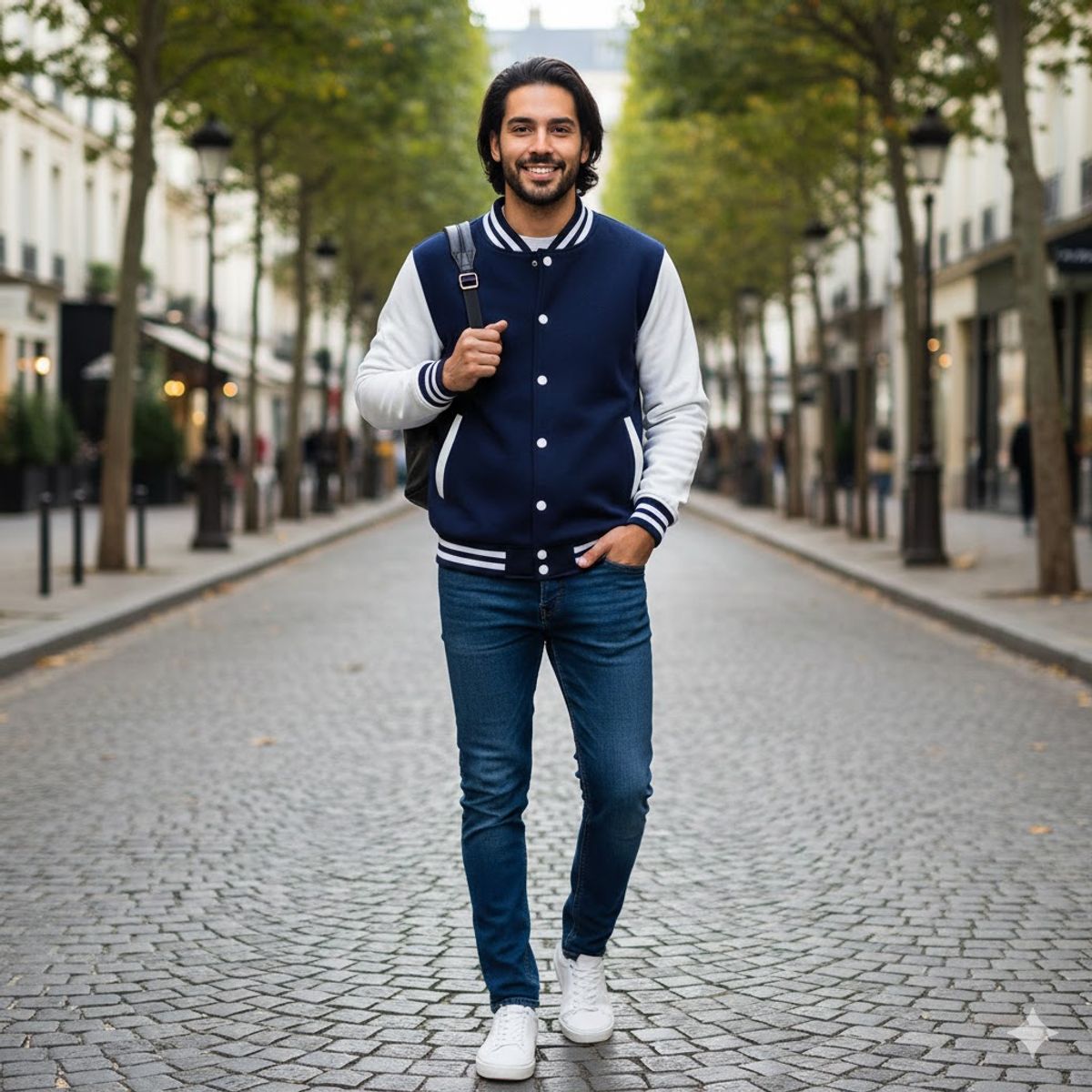 THE CLOTHING COMPANY - Chaqueta Beisbolera Hombre Algodon Perchado