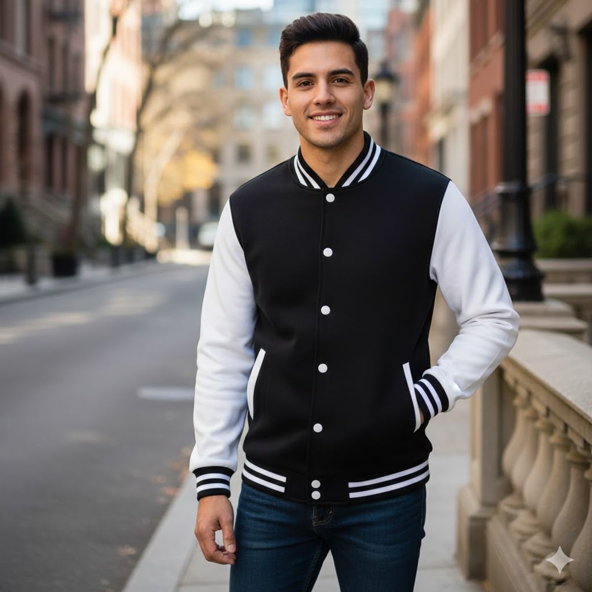 THE CLOTHING COMPANY - Chaqueta Beisbolera Hombre Algodon Perchado