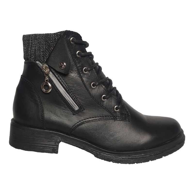 CALZADO CON ALTURA MONSERRATE - Botin en cuero para Mujer MoreLiber by Monserrate Ref Ambrosía Negro