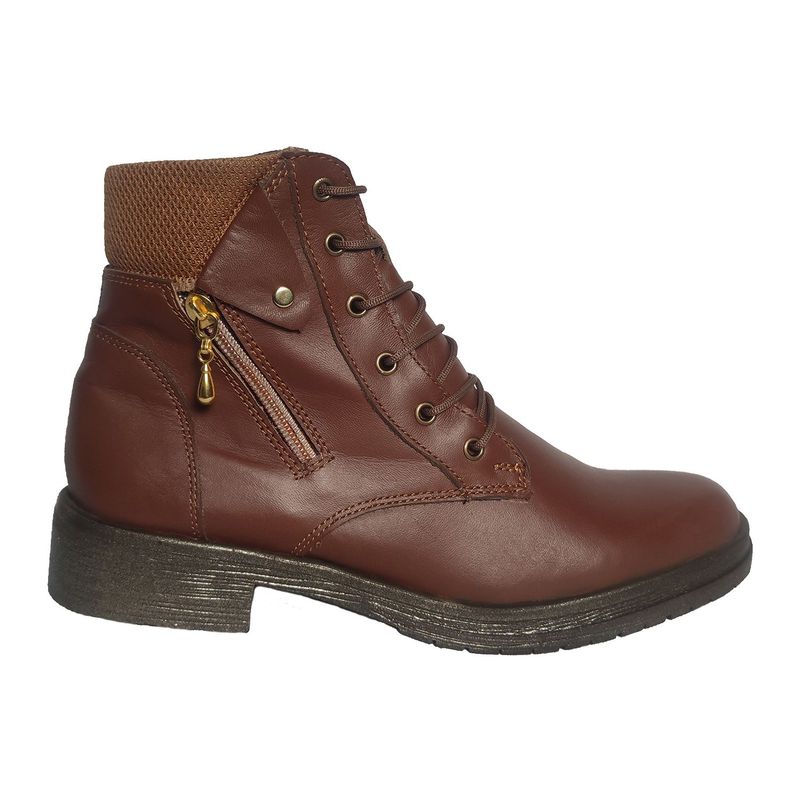 CALZADO CON ALTURA MONSERRATE - Botin en cuero para Mujer MoreLiber by Monserrate Ref Ambrosía Miel