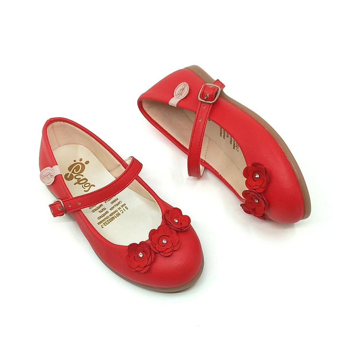 PAPOS - Baletas Dulce Bailarina Roja - Rojo