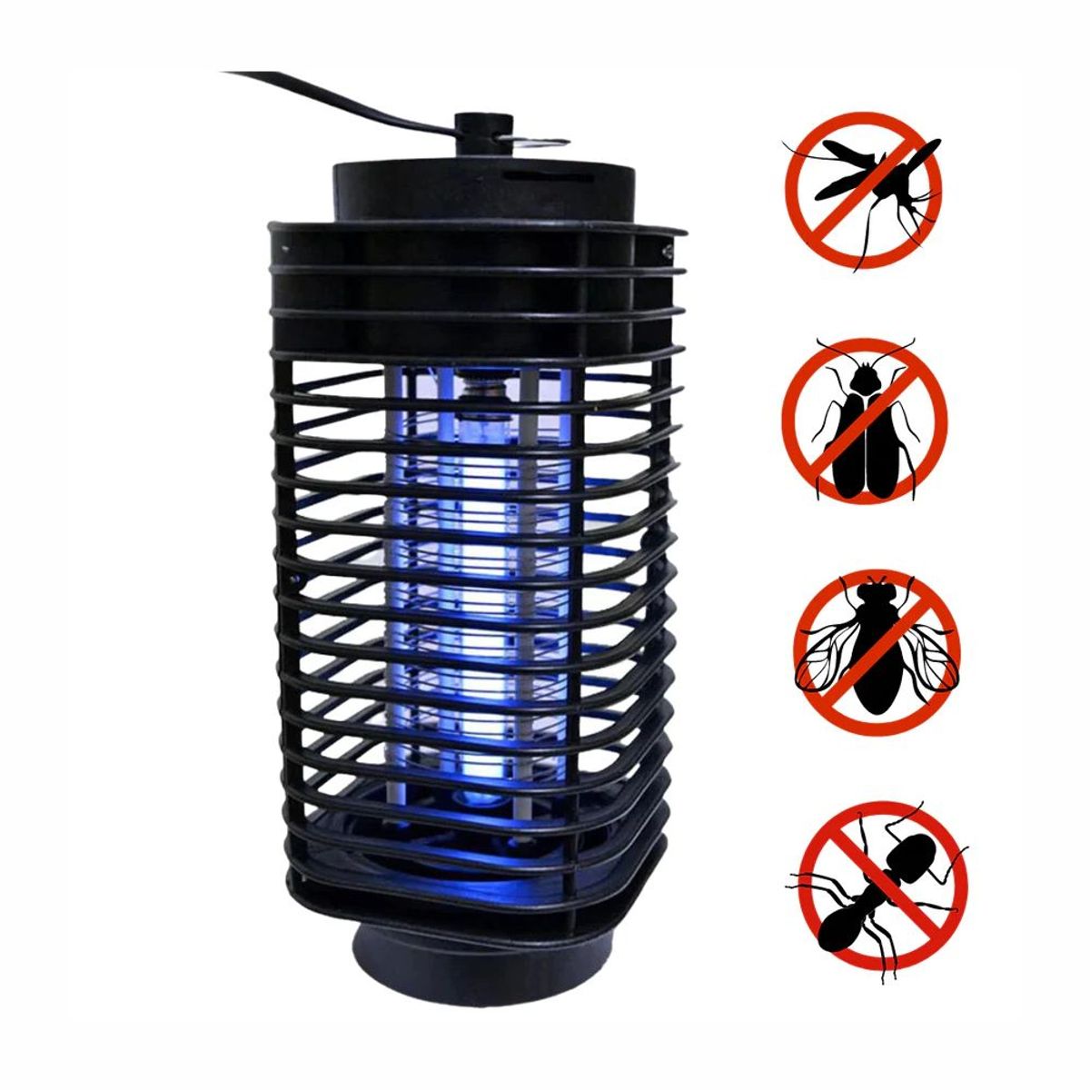 GENERICO - Lampara Eléctrica Mata Mosquitos Atrapa Insectos