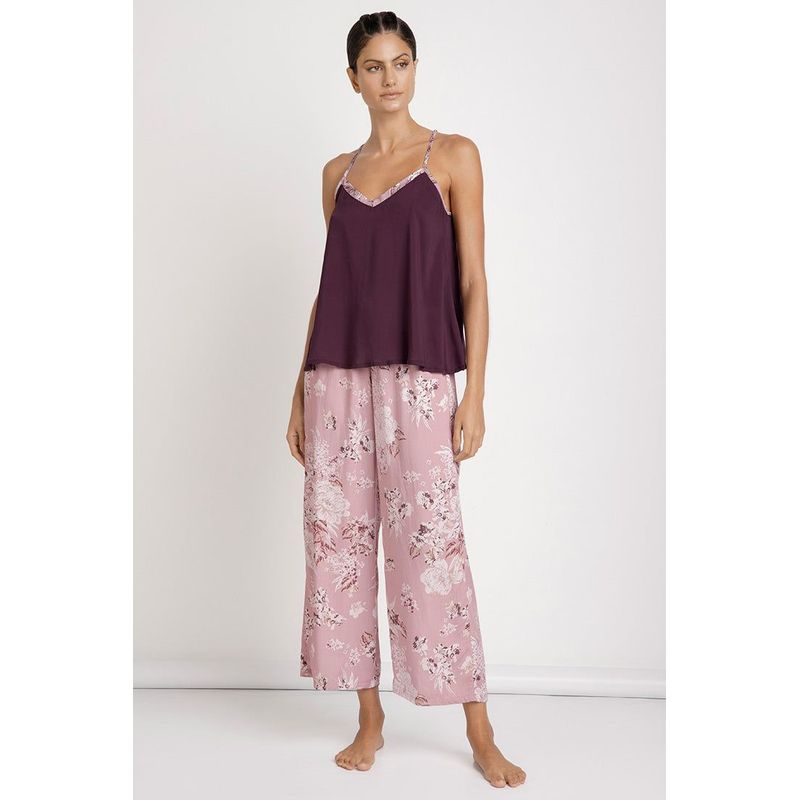 OPTIONS INTIMATE - Pijama Pantalon Capri para Dama Marca Options Intimate