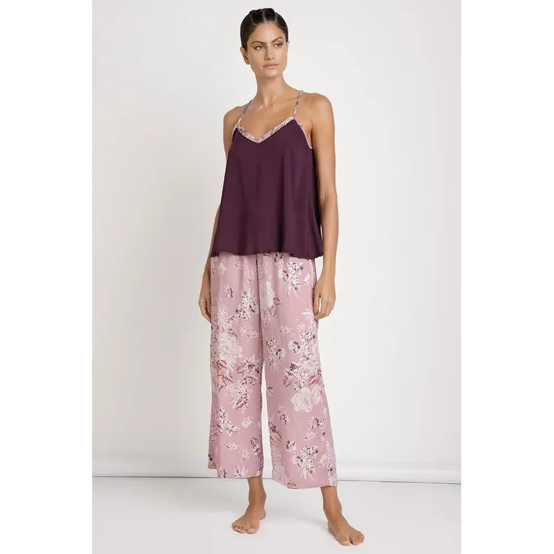 OPTIONS INTIMATE - Pijama Pantalon Capri para Dama Marca Options Intimate