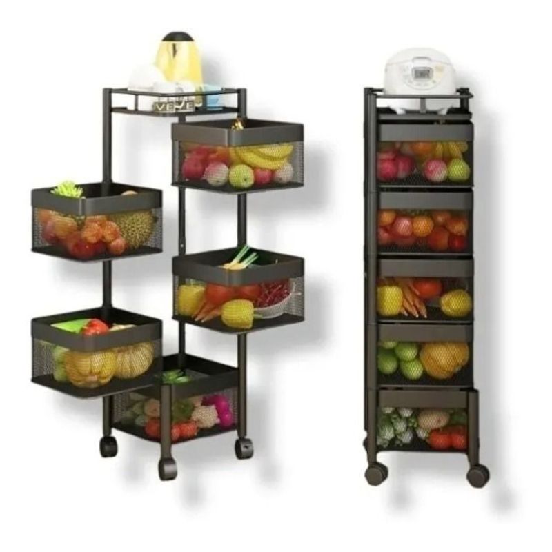 ONE PIXEL - Estante Metálico Organizador Para Cocina 5 niveles Cuadrado