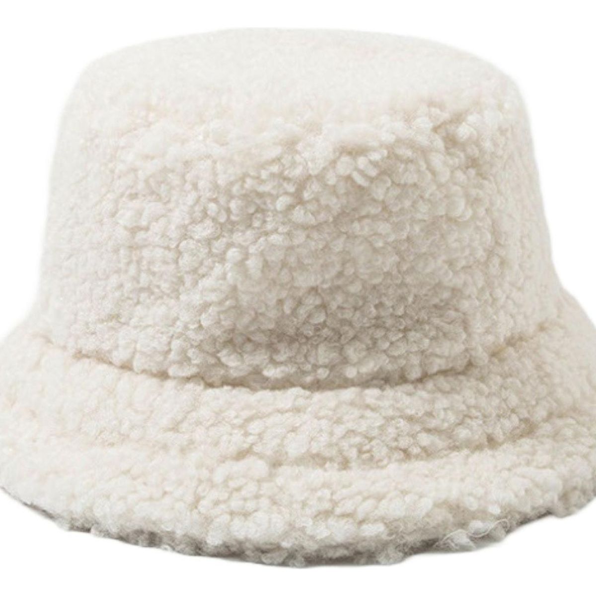 VELBROS - Gorro Pesquero Pescador Bucket Hat Sombrero Peluche Invierno - Blanco