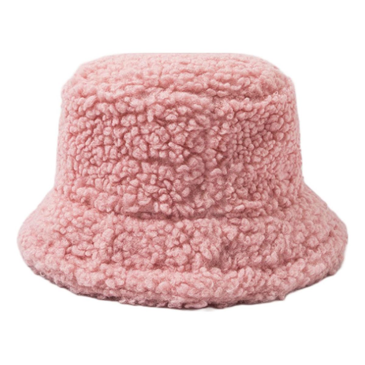 VELBROS - Gorro Pesquero Pescador Bucket Hat Sombrero Peluche Invierno - Rosa.