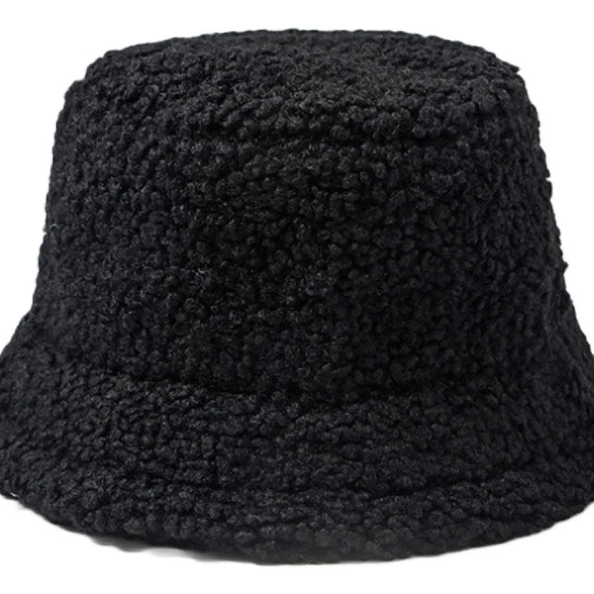 VELBROS - Gorro Pesquero Pescador Bucket Hat Sombrero Peluche Invierno - Negro