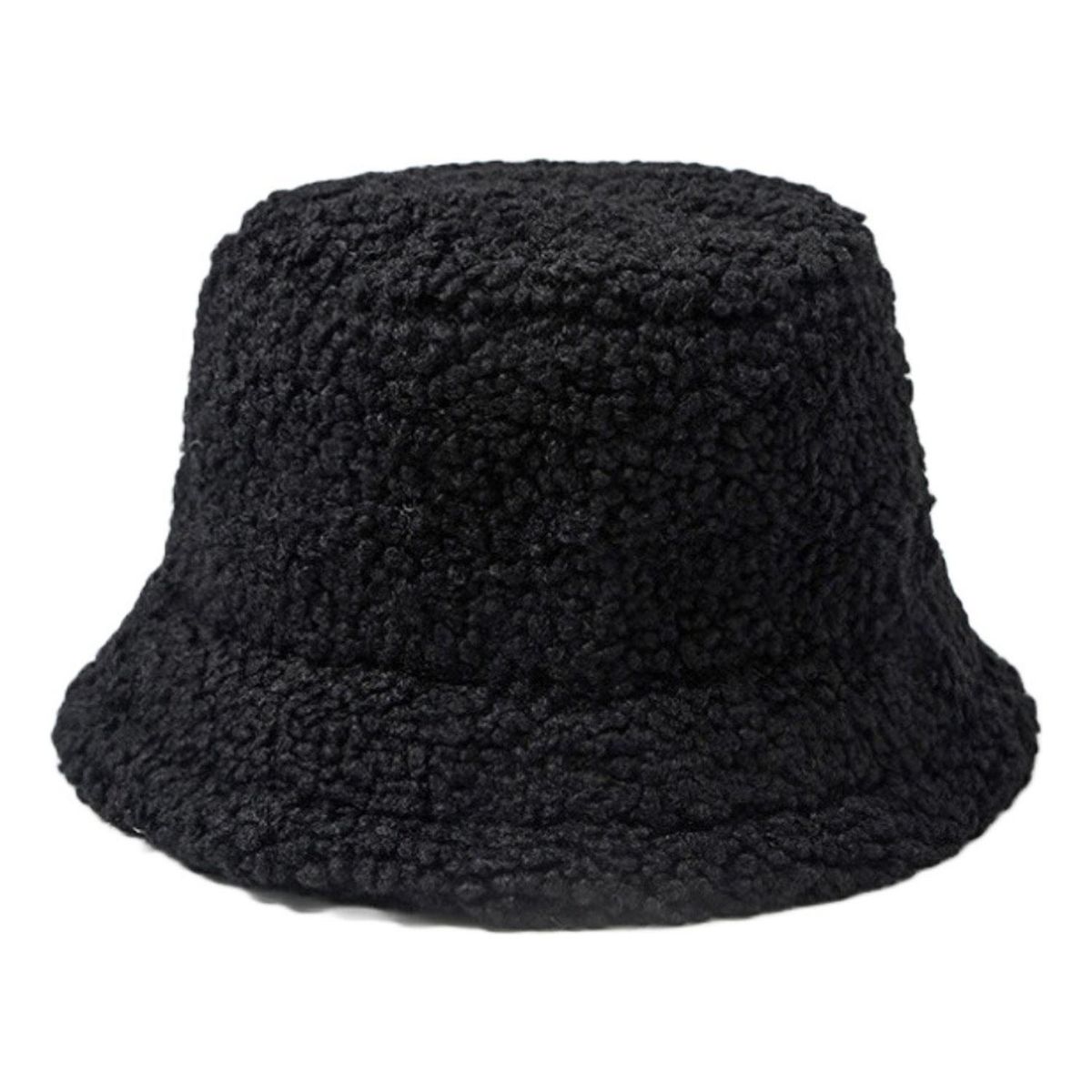 VELBROS - Gorro Pesquero Pescador Bucket Hat Sombrero Peluche Invierno - Negro