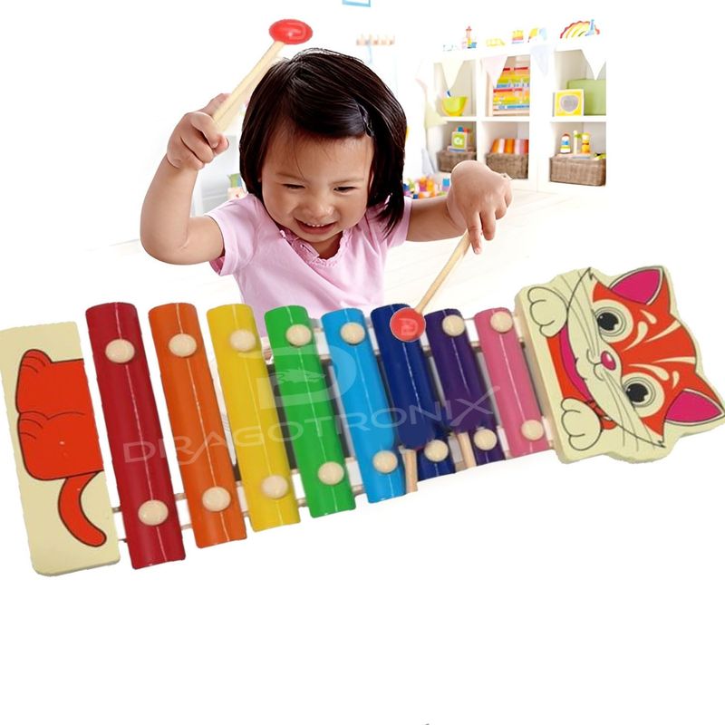 GENERICO - Xilofono Infantil Marimba Alta Calidad Musical 8 Tonos Gato