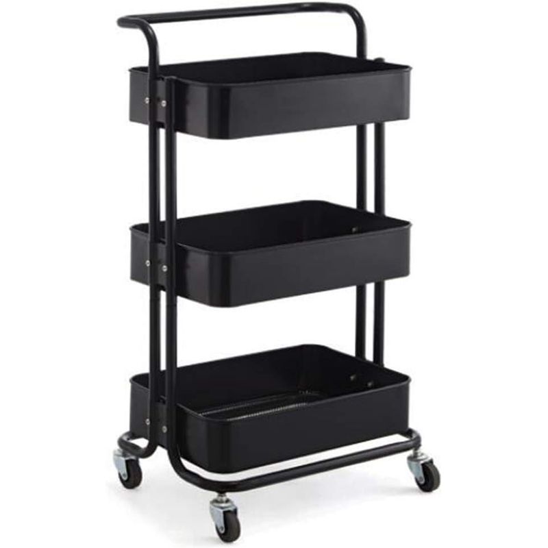 ONE PIXEL - Organizador Rectangular Multiusos 3 Niveles Estante  Negro