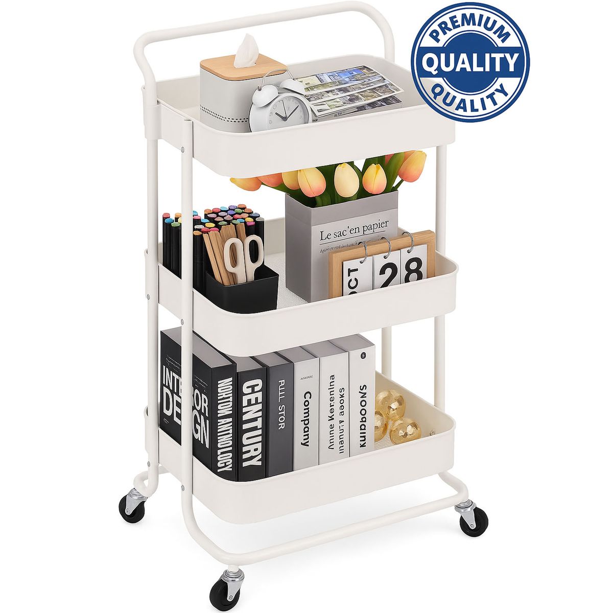 ONE PIXEL - Carrito De Almacenamiento De 3 Niveles Organizador