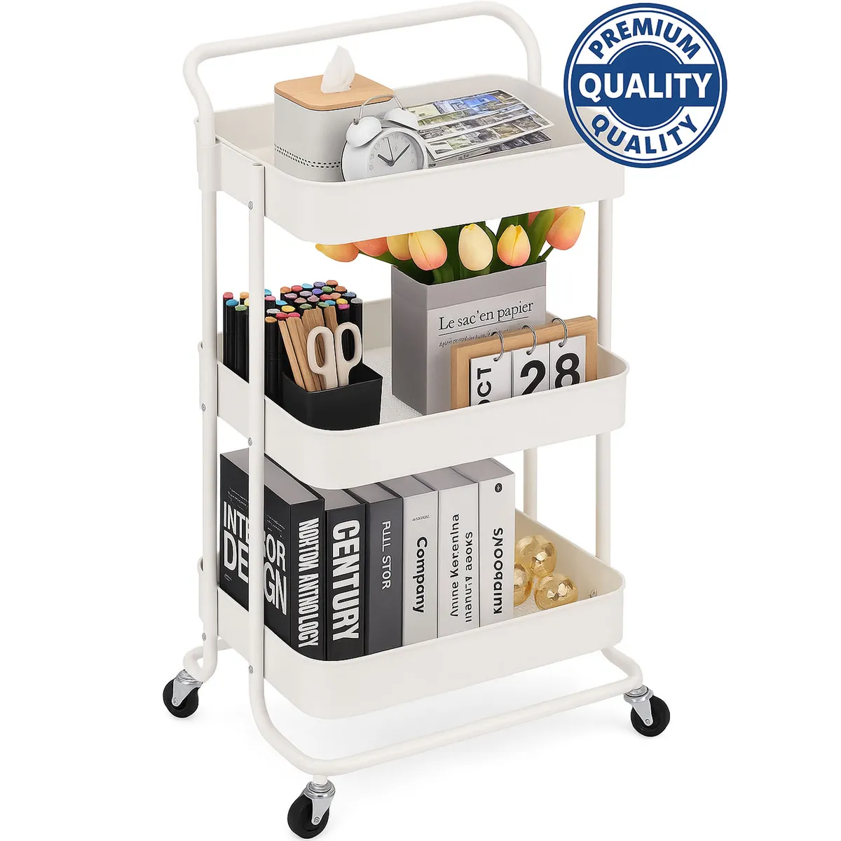 ONE PIXEL - Carrito De Almacenamiento De 3 Niveles Organizador