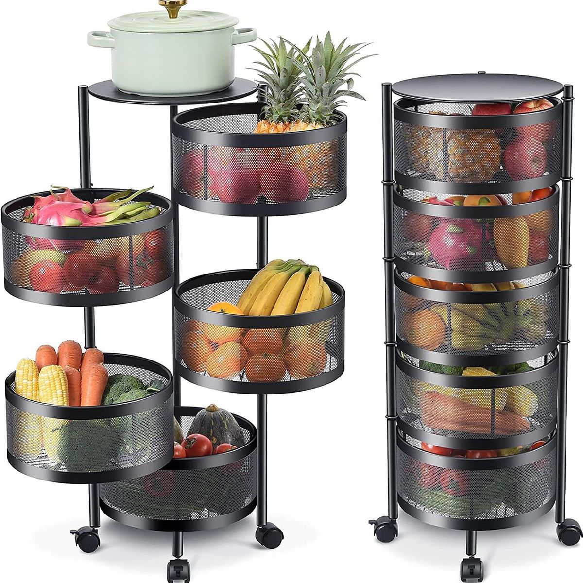 ONE PIXEL - Estante De Almacenamiento De Cocina, Estante Giratorio Para Verduras